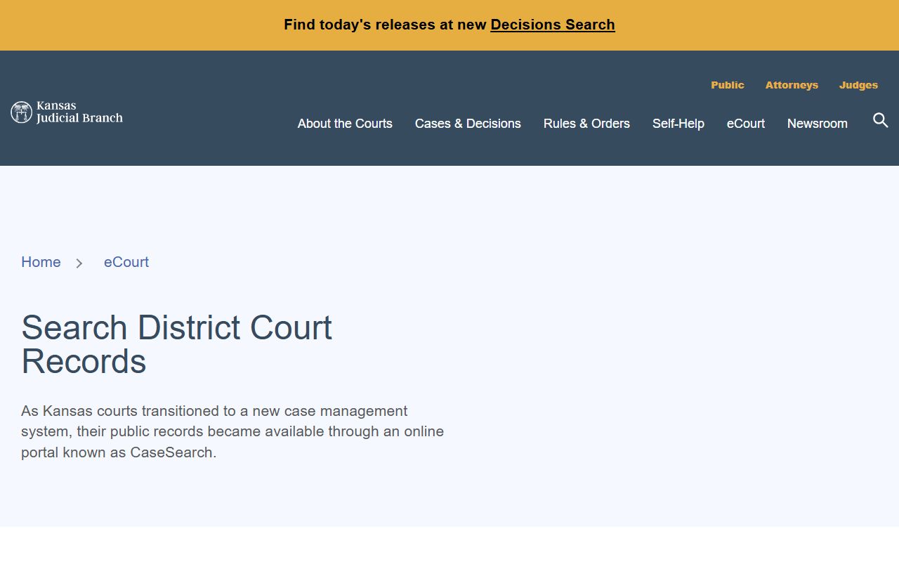 Washington County court records Kansas district court records access